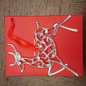 Lenox Silverplate Reindeer Ornament